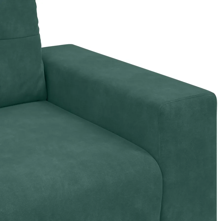 2 Piece Sofa Set with Cushions Dark Green Velvet - Untranslated - 8