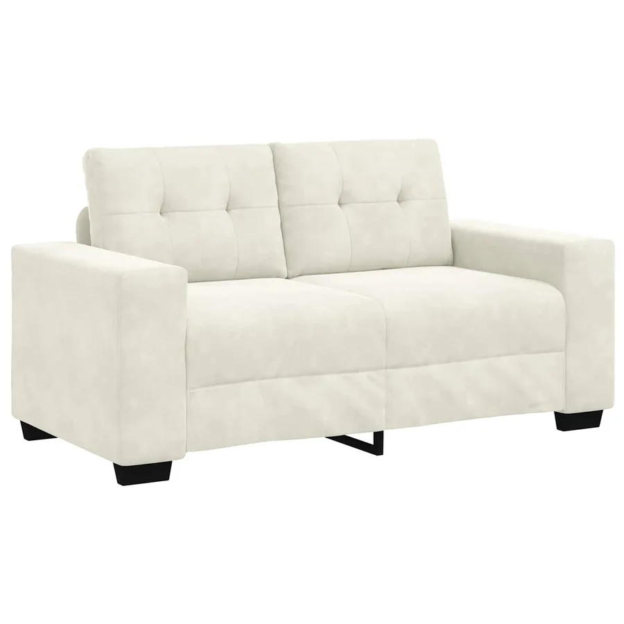 Ensemble de Canapés 3 pcs Crème 221 x 80 x 80 cm Velours - 5