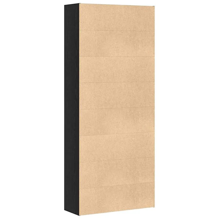 Bibliothèque en chêne noir 80x30x189 cm bois d'ingénierie - 7