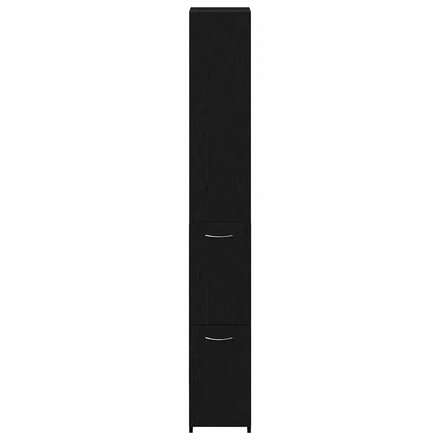 Cabinet de salle de bain avec porte Chêne noir 25 x 25 x 170 cm - 7