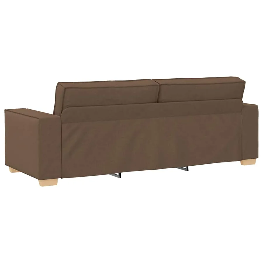 Canapé 3 pcs Marron 220 x 80 x 84 cm Tissu en lin mélangé - 9