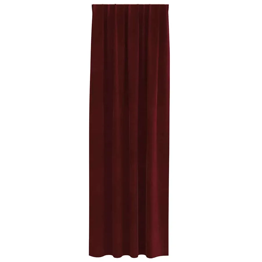 Rideaux occultants 2 pcs Bordeaux 140 x 260 cm Velours - 4