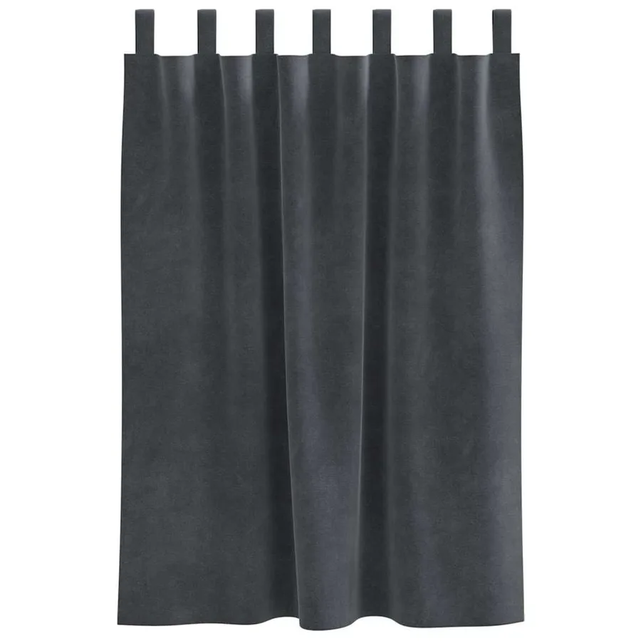 Rideaux occultants 2 pcs Gris clair 140 x 140 cm Velours - 4