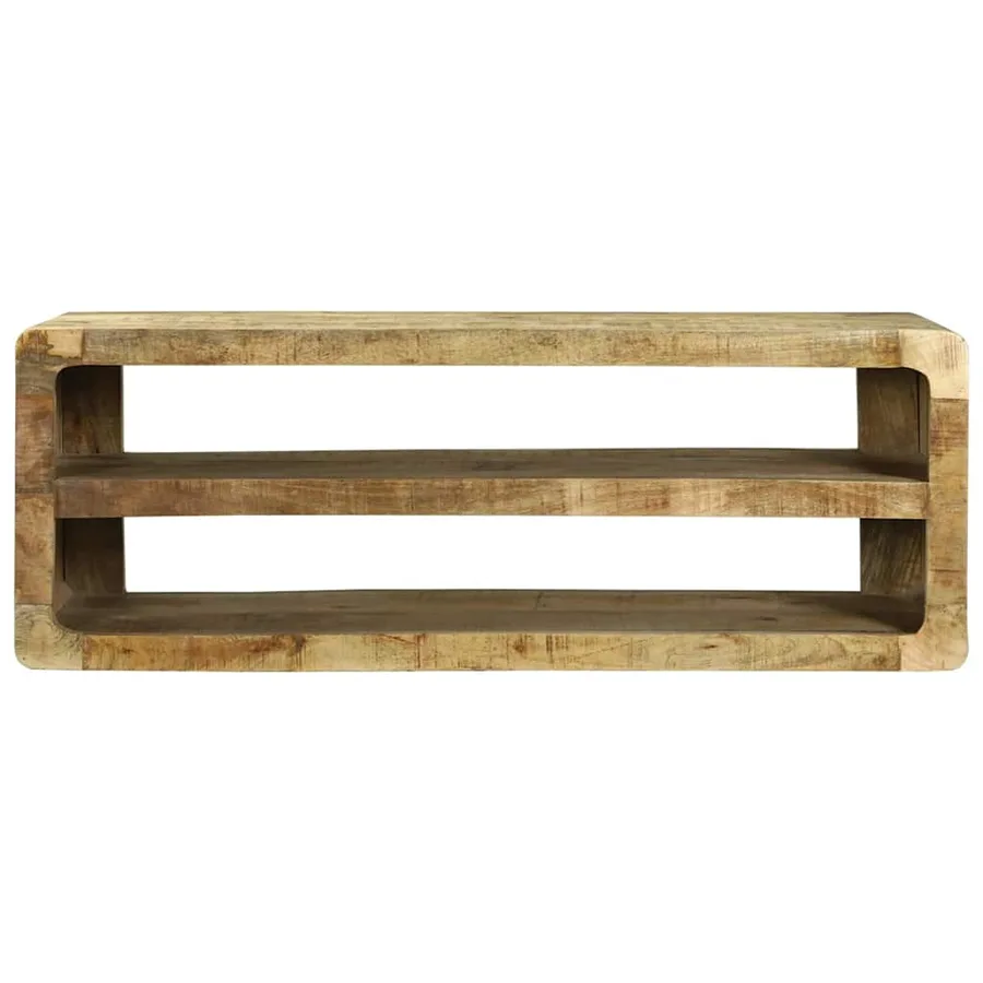 Meuble TV Marron 100 x 32 x 36 cm Bois de manguier massif - 3