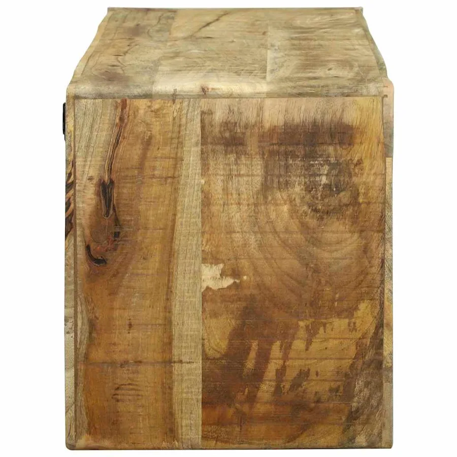 Meuble TV Marron 100 x 32 x 36 cm Bois de manguier massif - 4