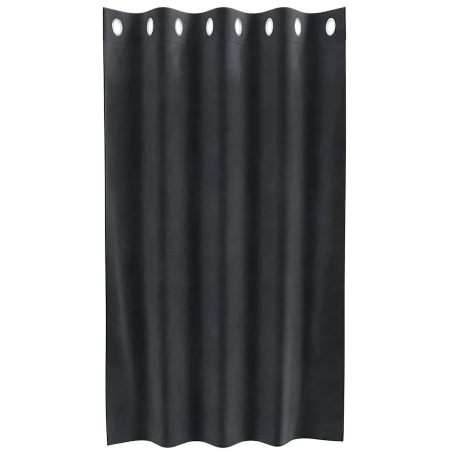 Rideaux occultants 2 pcs Gris foncé 140 x 140 cm Velours - 4