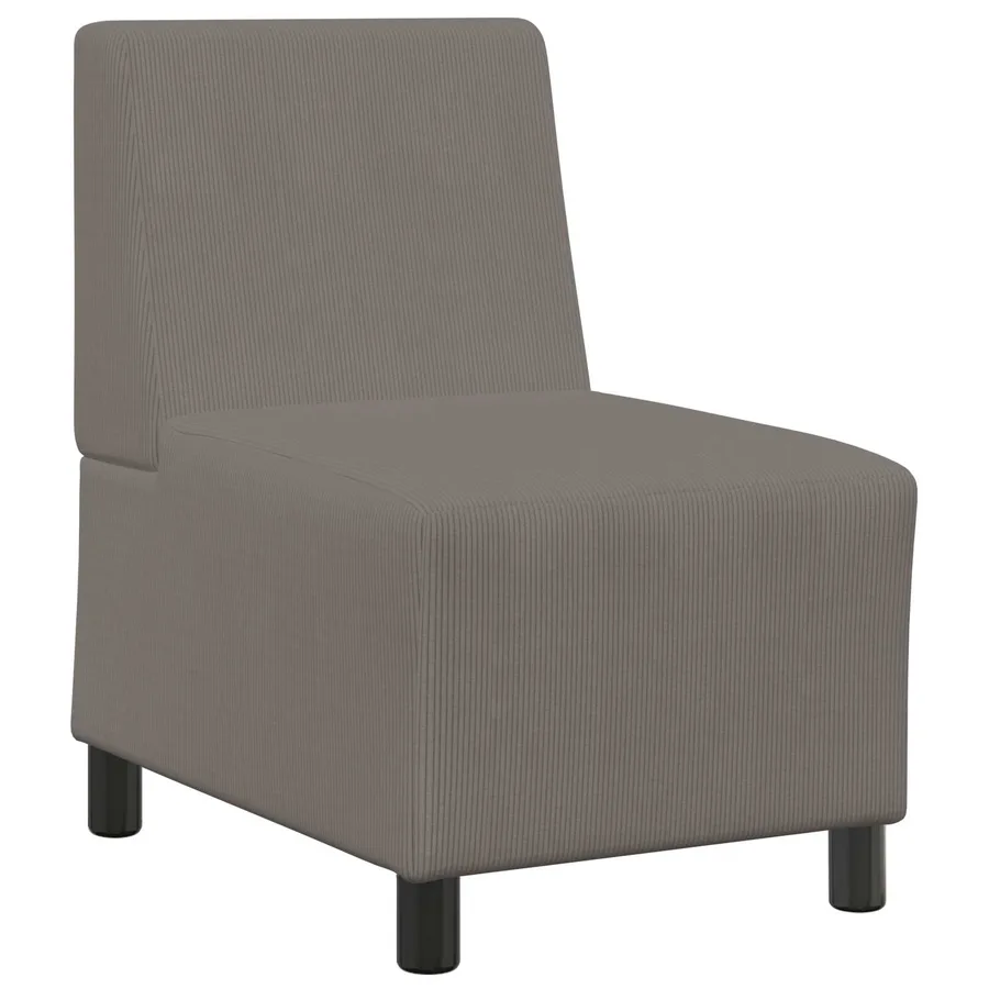 Sofa Chair Light Grey 55 cm Corduroy Fabric - Untranslated - 2
