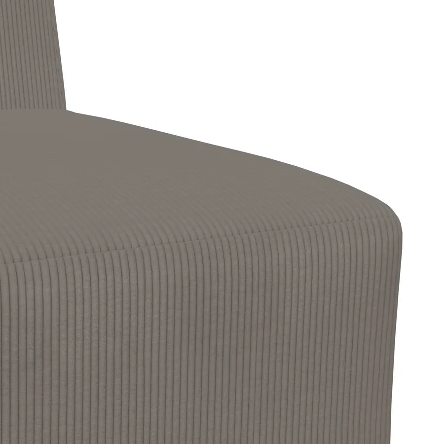 Sofa Chair Light Grey 55 cm Corduroy Fabric - Untranslated - 7