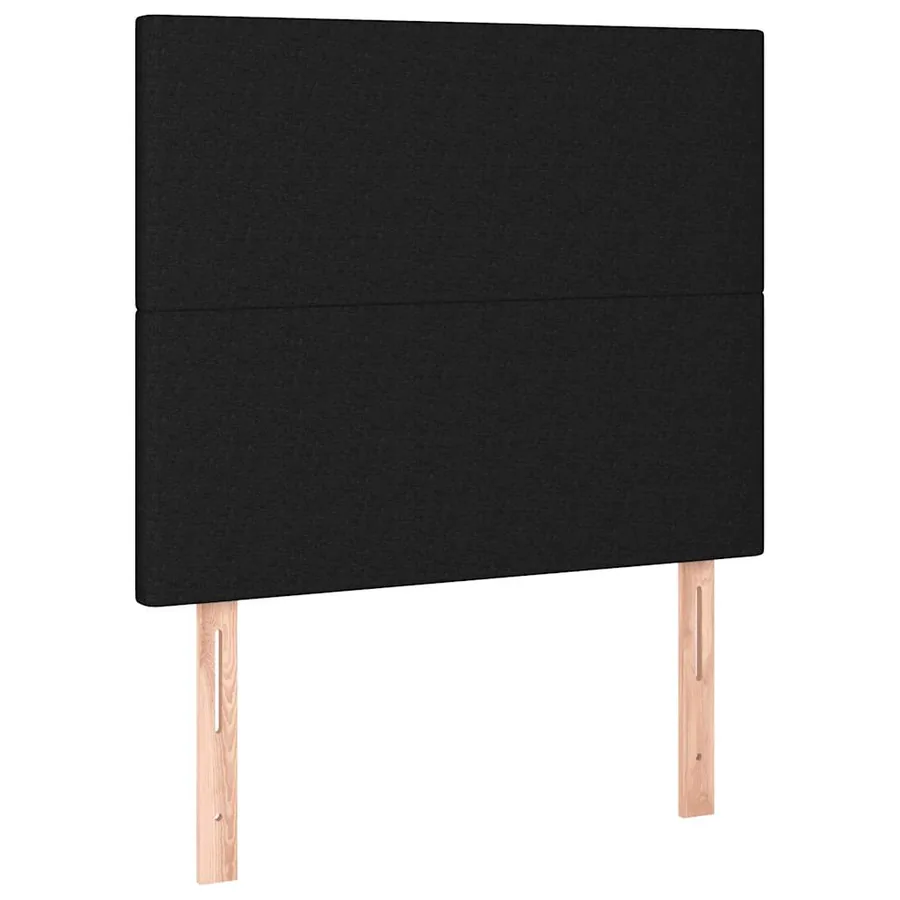 Sommier à lattes de lit avec matelas et LED Noir 80x200cm Tissu - 7