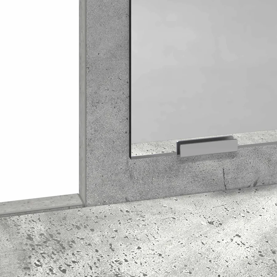 Table de Toilette avec tiroir Gris béton 100 x 41 x 140 cm - 10