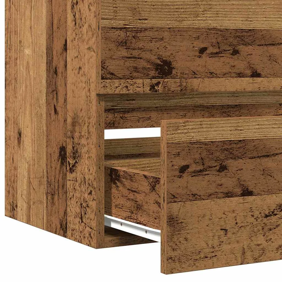 Meuble sous-vasque bois vieilli 41x38,5x45 cm bois d'ingénierie - 11