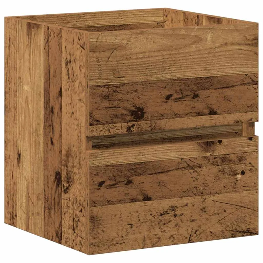 Meuble sous-vasque bois vieilli 41x38,5x45 cm bois d'ingénierie - 2