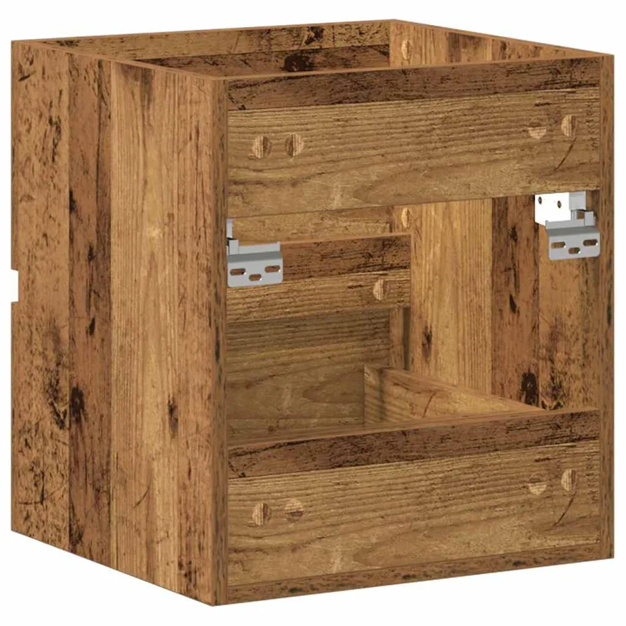 Meuble sous-vasque bois vieilli 41x38,5x45 cm bois d'ingénierie - 8