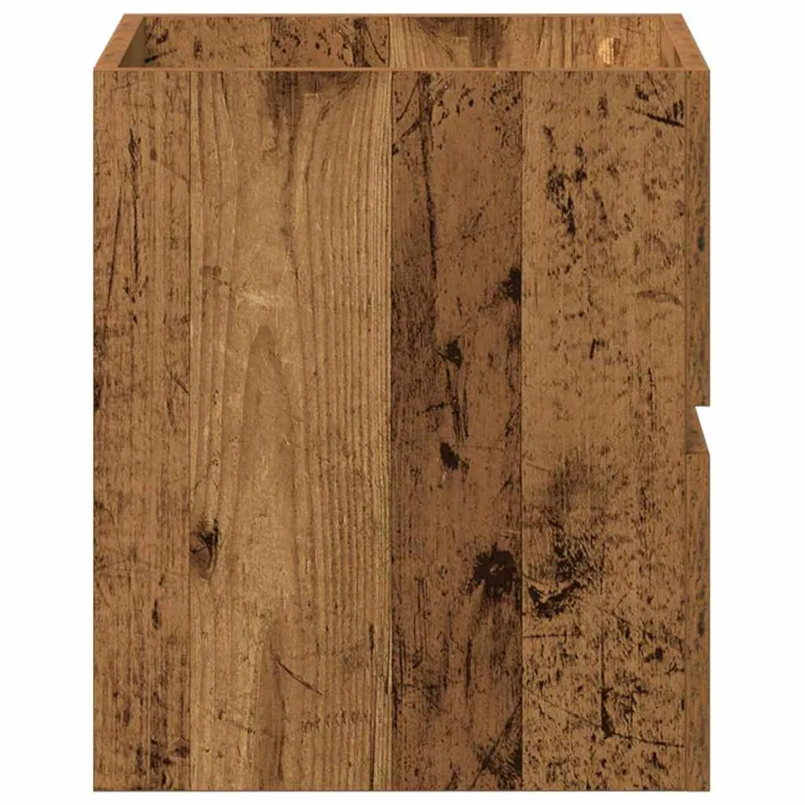 Meuble sous-vasque bois vieilli 41x38,5x45 cm bois d'ingénierie - 9