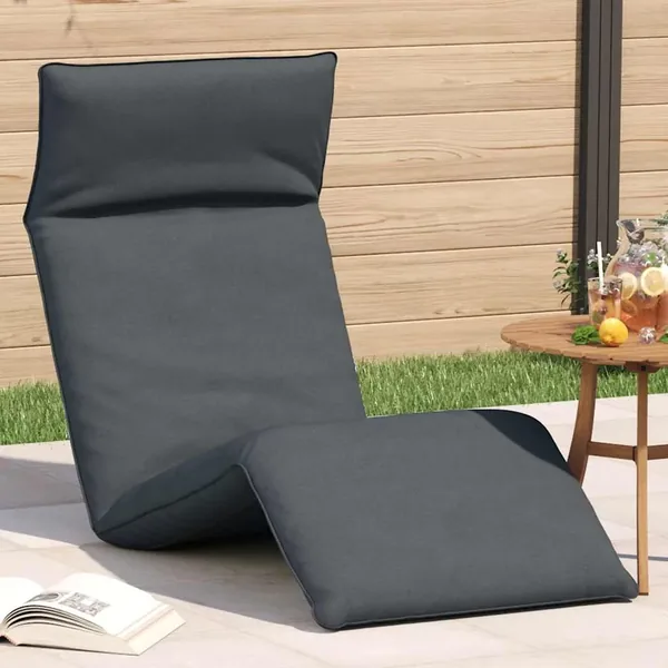 Chaise longue pliante anthracite 175x54x8,5 cm tissu oxford