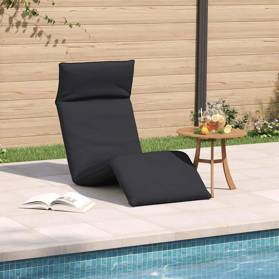 Chaise longue pliante anthracite 175x54x8,5 cm tissu oxford - 25