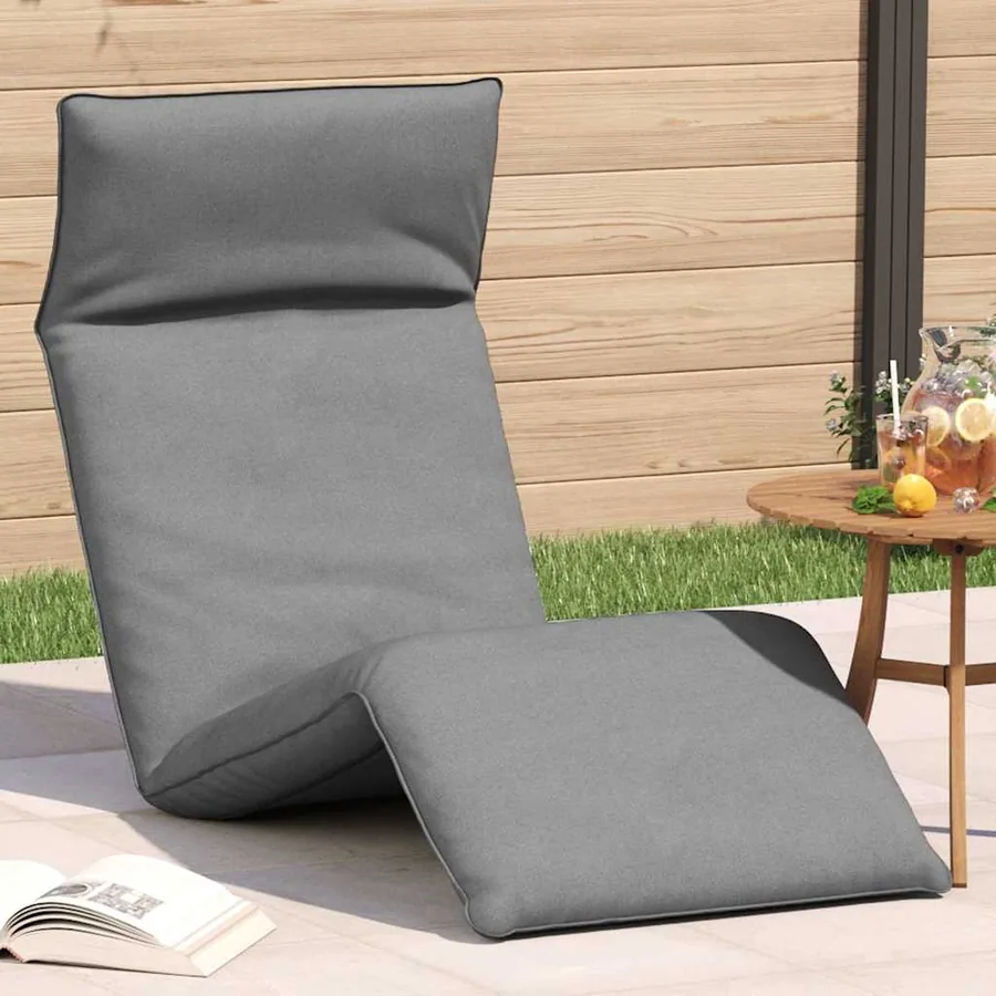 Chaise longue pliante anthracite 175x54x8,5 cm tissu oxford - 34