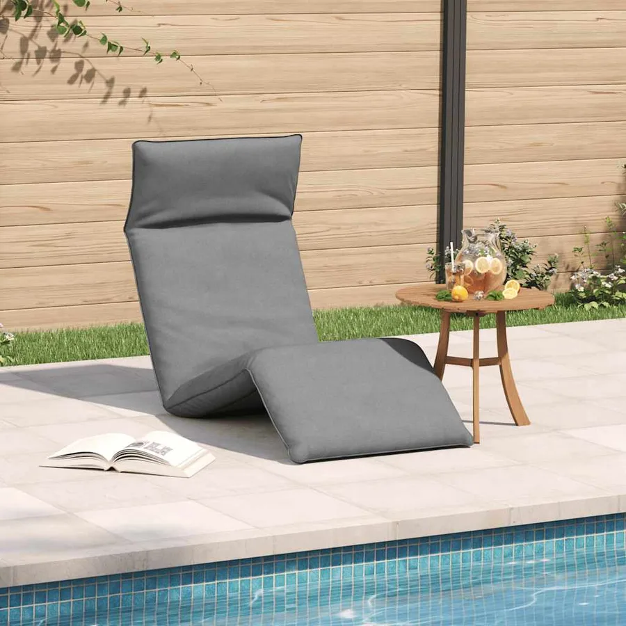 Chaise longue pliante anthracite 175x54x8,5 cm tissu oxford - 36