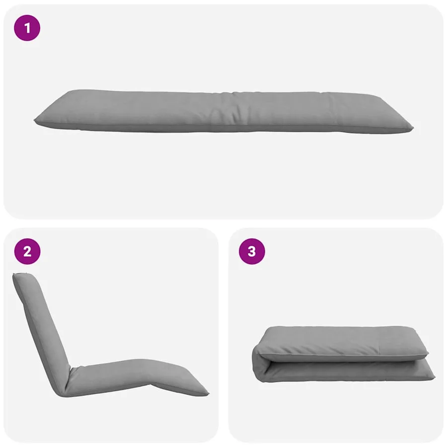 Chaise longue pliante anthracite 175x54x8,5 cm tissu oxford - 40