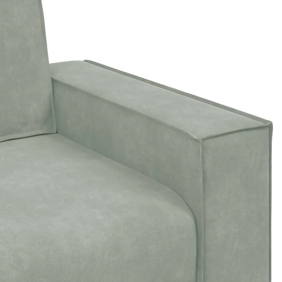 Canapé 3 pcs Gris clair 220 x 80 x 84 cm Tissu en lin mélangé - 10