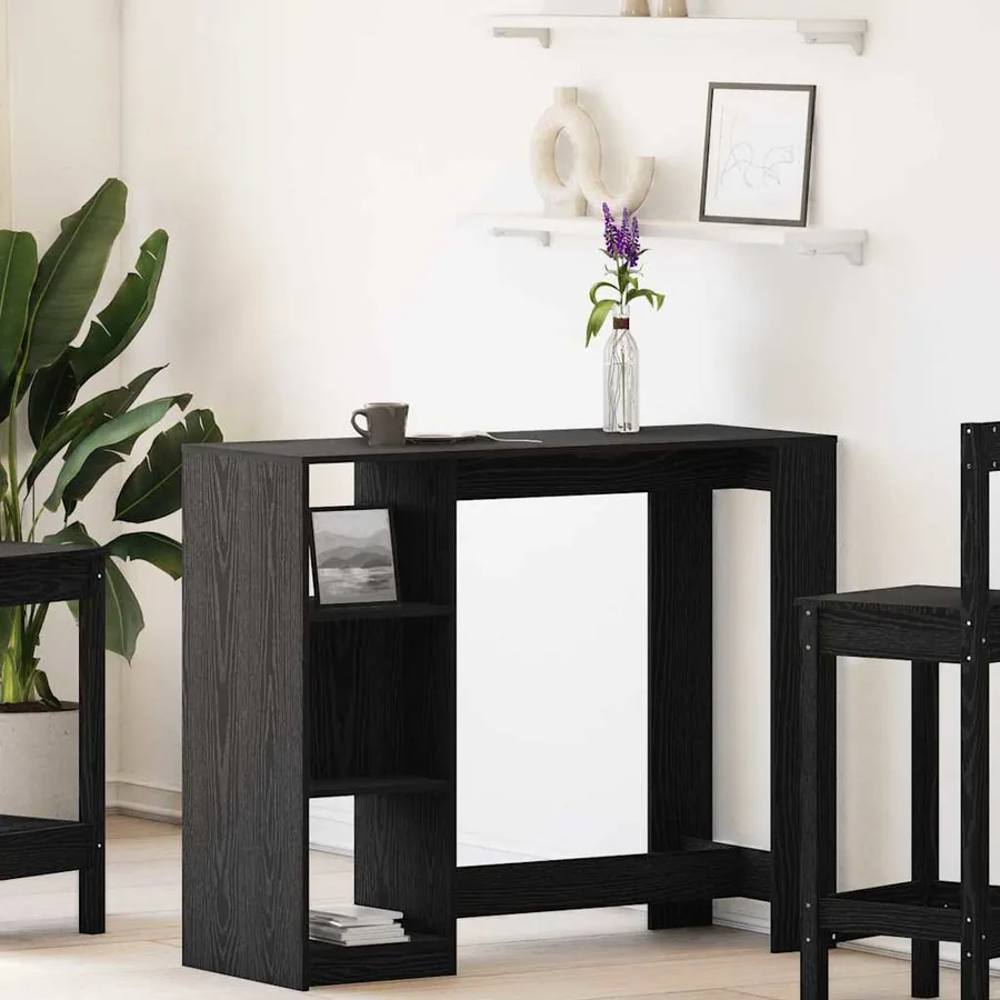 Table de bar Chêne noir 124 x 46 x 103.5 cm Bois d'ingénierie