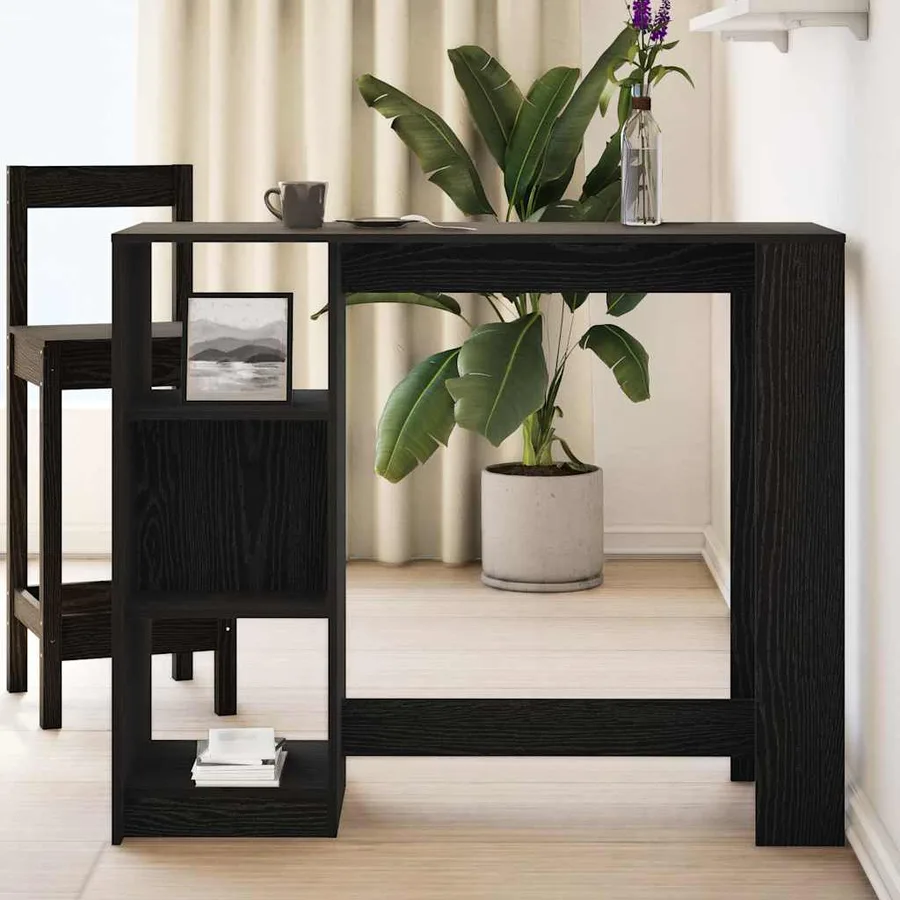 Table de bar Chêne noir 124 x 46 x 103.5 cm Bois d'ingénierie - 4