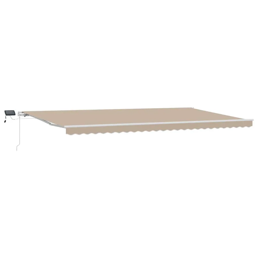 Auvent rétractable Beige 600 × 300 cm Tissu et Aluminium - 2