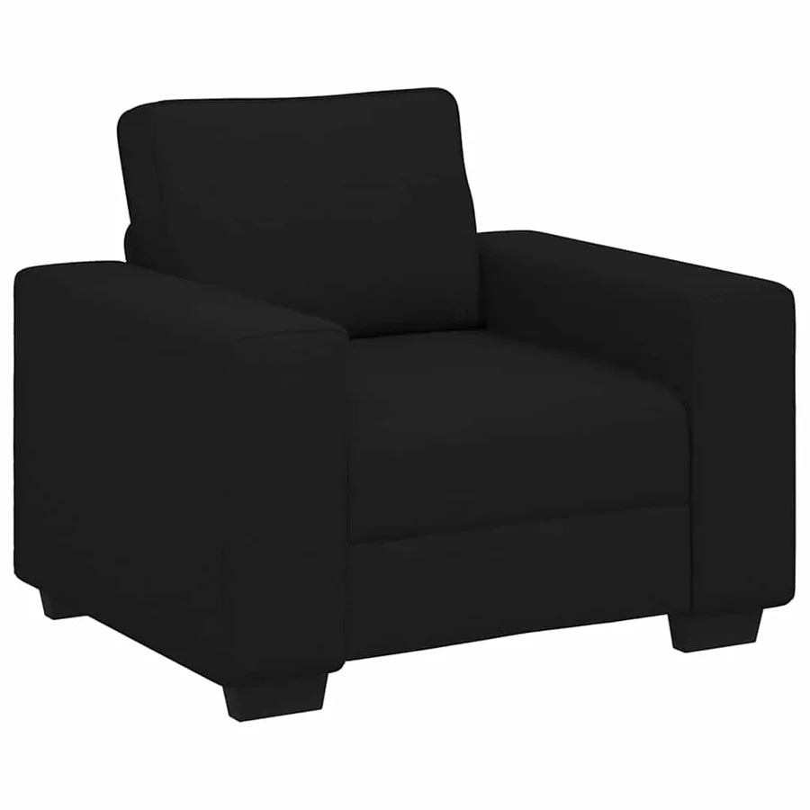 Fauteuil noir 100x77x82 cm tissu - 2