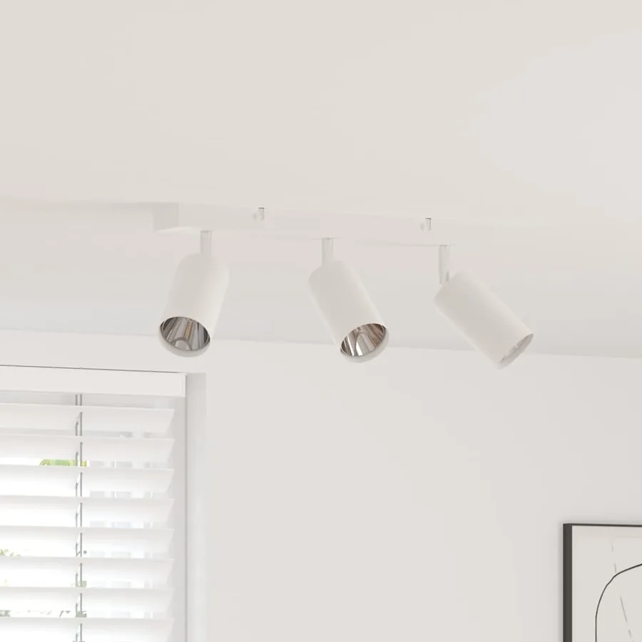 Spot de plafond avec des projecteurs Blanc 38 x 6 x 16 cm Métal