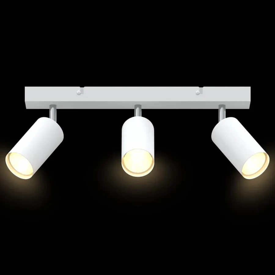 Spot de plafond avec des projecteurs Blanc 38 x 6 x 16 cm Métal - 12