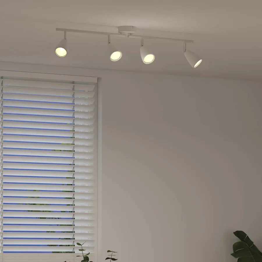 Spot de plafond Blanc 70 x 12,5 x 10,5 cm Métal - 4