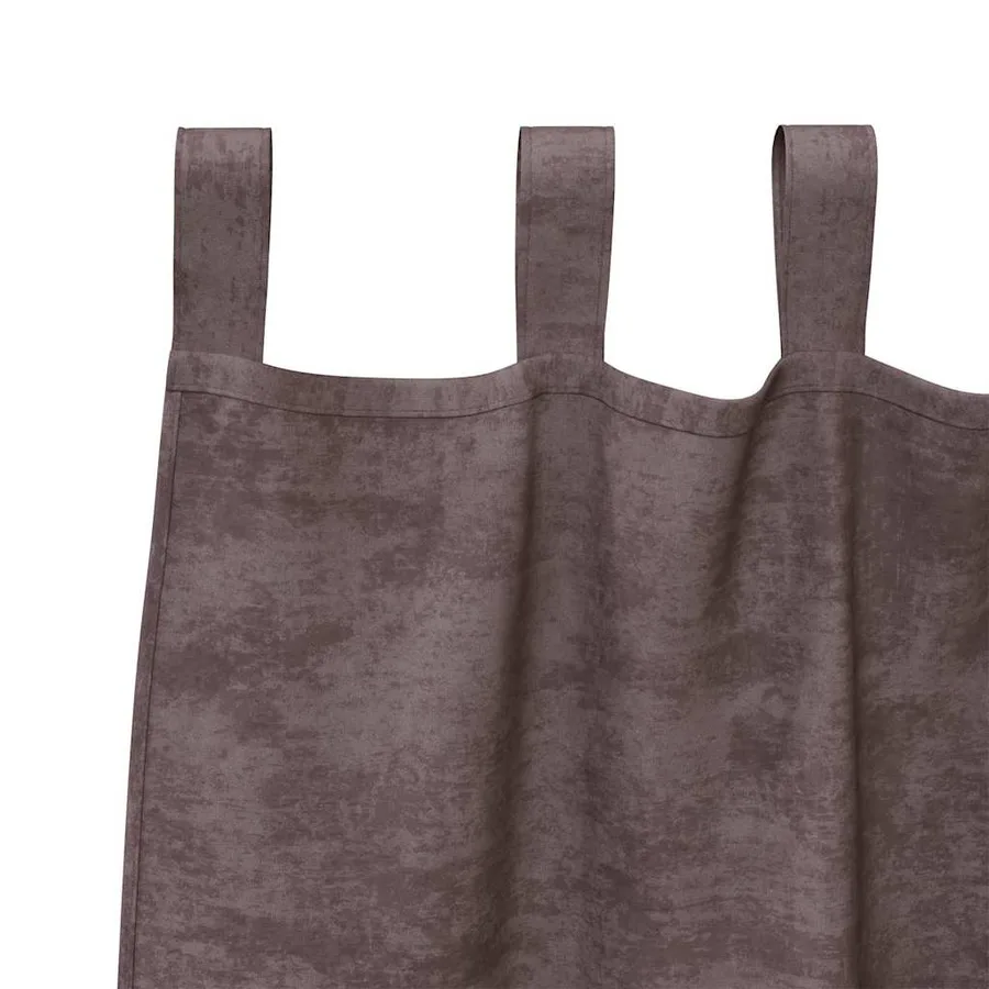 Rideaux en velours 2 pcs Marron 225 x 140 cm Velours - 5