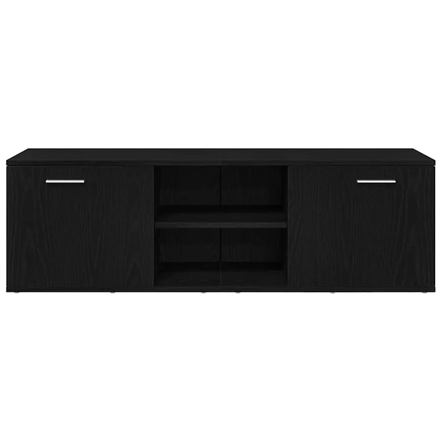Meuble TV en chêne noir 120x34x37 cm bois d'ingénierie - 6