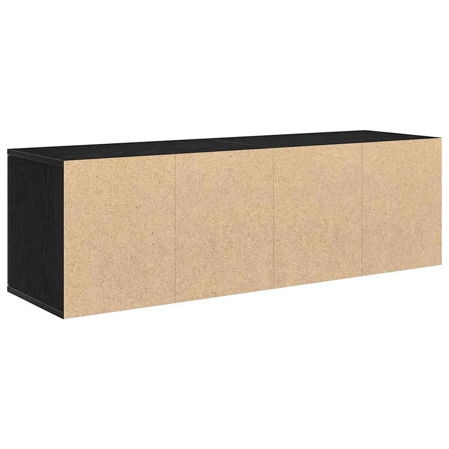 Meuble TV en chêne noir 120x34x37 cm bois d'ingénierie - 8