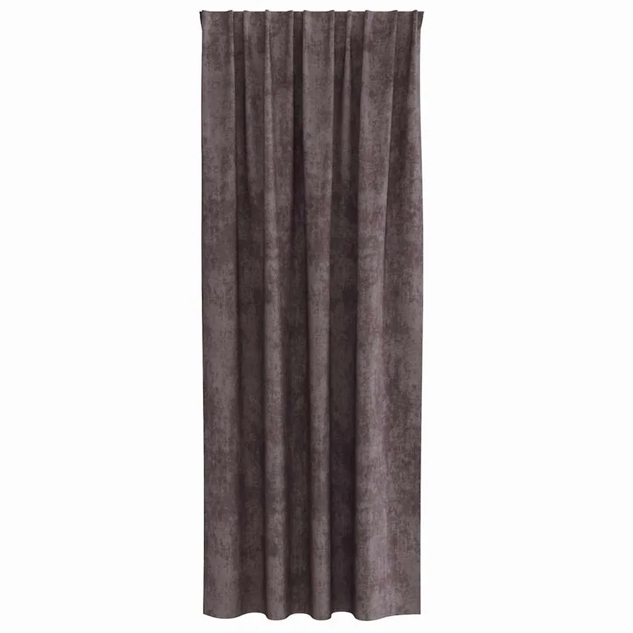 Rideaux en velours 2 pcs Marron 245 x 140 cm Velours - 4