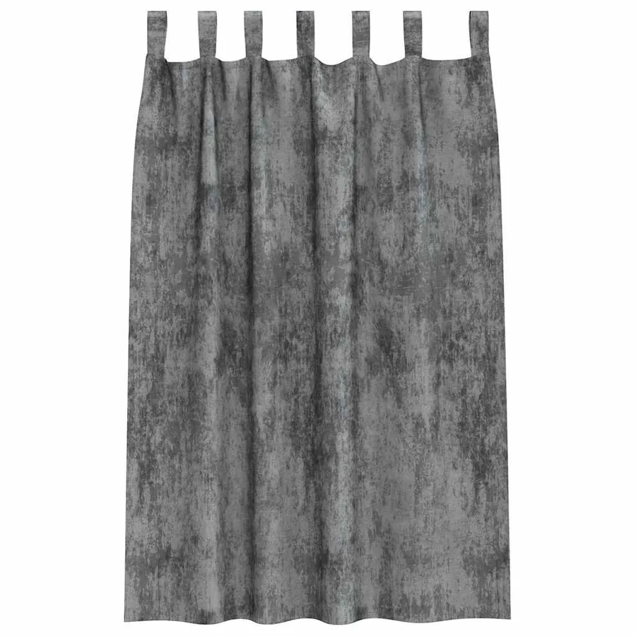 Rideaux en velours 2 pcs Gris 175 x 140 cm Velours - 4