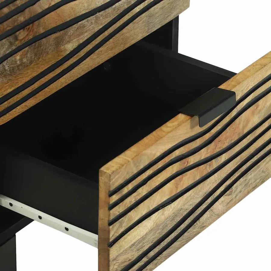 Table de chevet 2 pcs Naturel 40 x 33 x 46 cm Bois d'ingénierie - 8