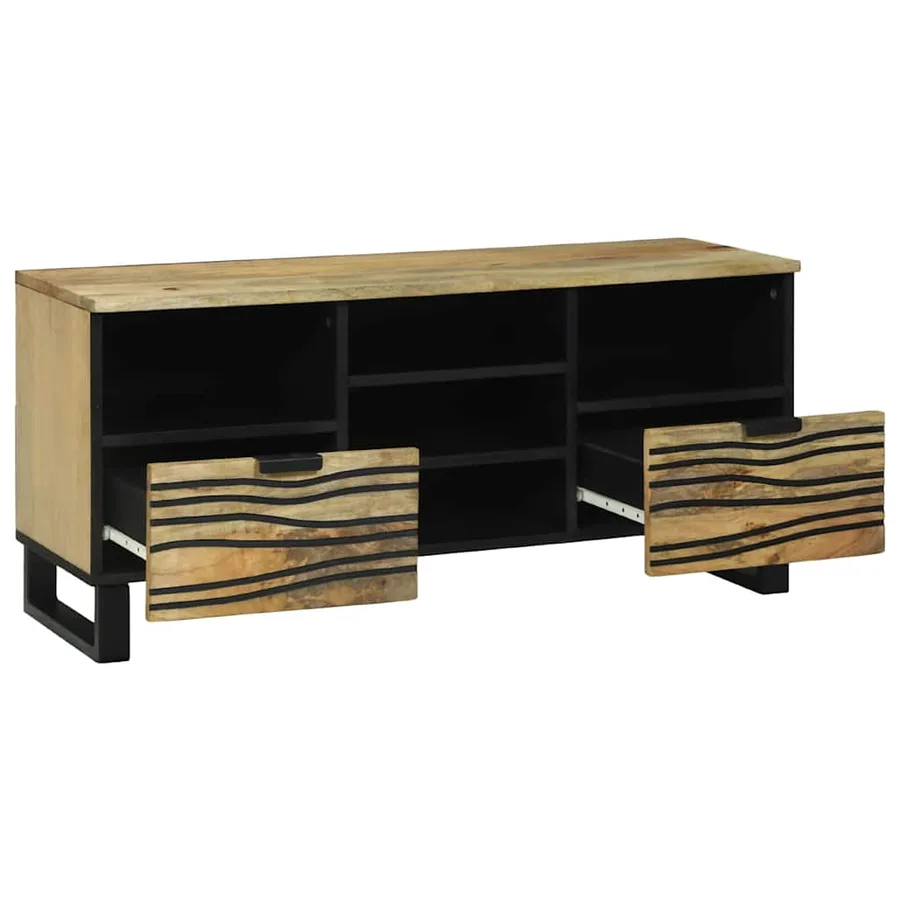 Unites TV avec tiroir Marron 100 x 33 x 46 cm Bois d'ingénierie - 2