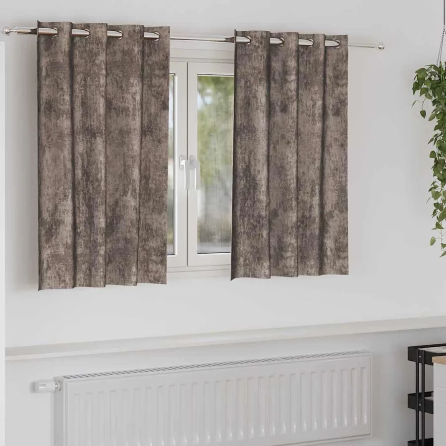 Rideaux en velours 2 pcs Cappuccino 140 x 140 cm Velours