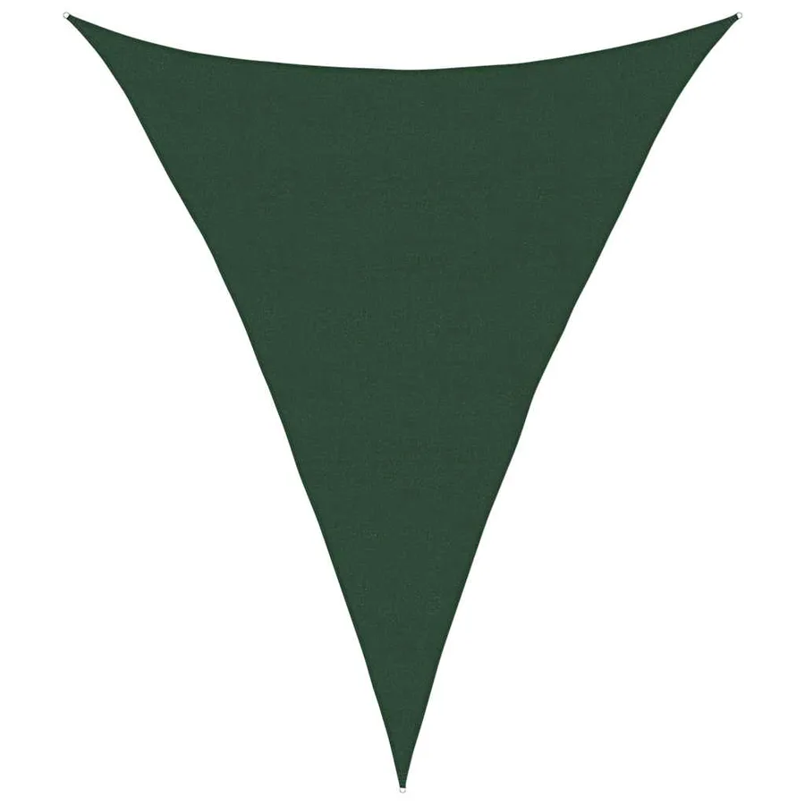 Voile d'ombrage 160 g/m² Vert foncé 5x7x7 m PEHD - 2