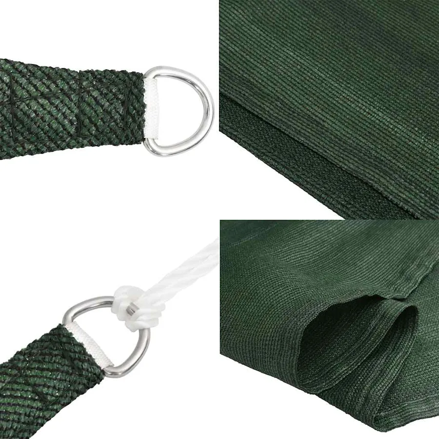 Voile d'ombrage 160 g/m² Vert foncé 5x7x7 m PEHD - 7