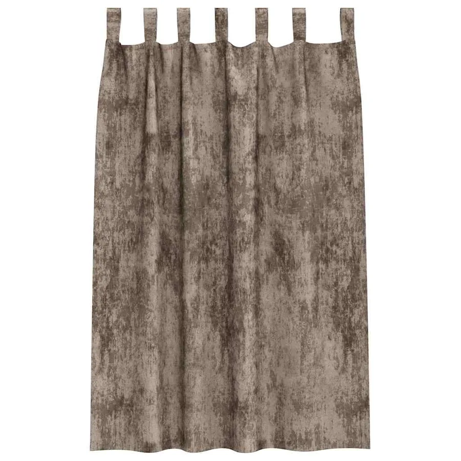 Rideaux en velours 2 pcs Cappuccino 175 x 140 cm Velours - 4