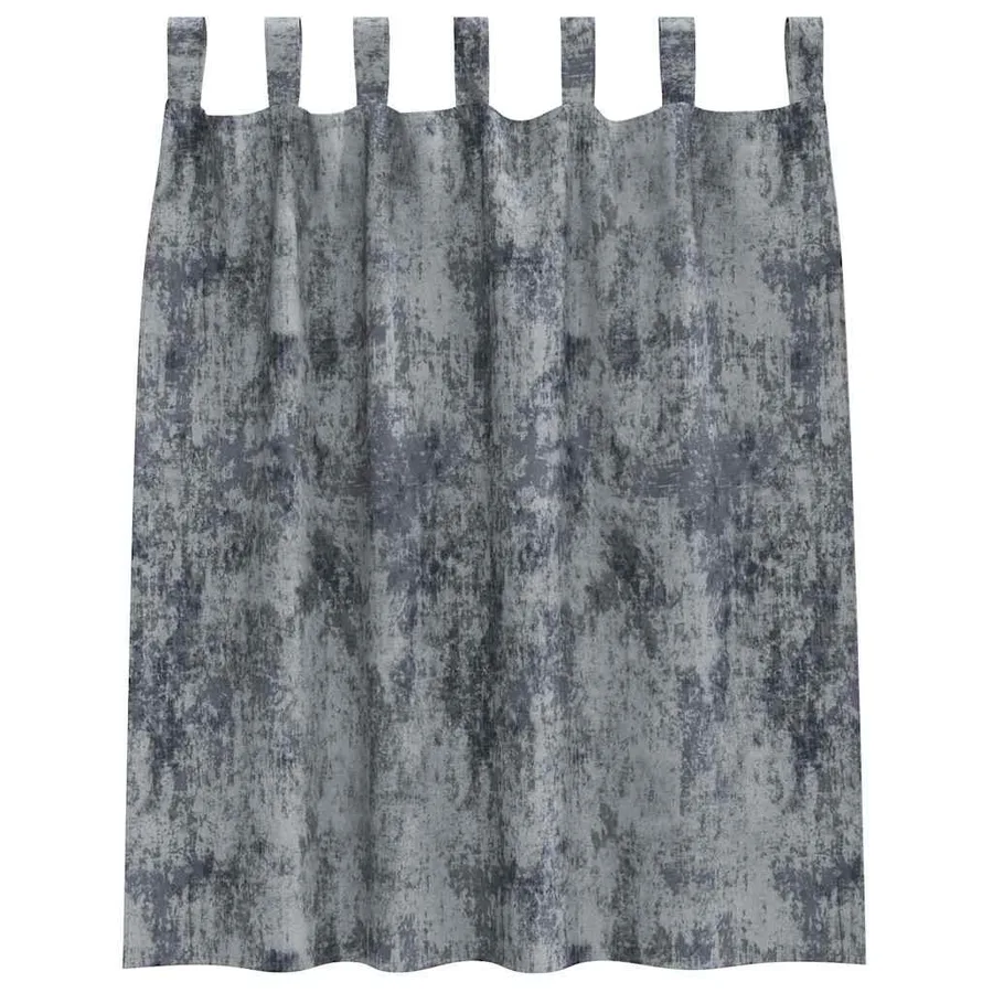 Rideaux en velours 2 pcs Gris Argenté 140 x 140 cm Velours - 4