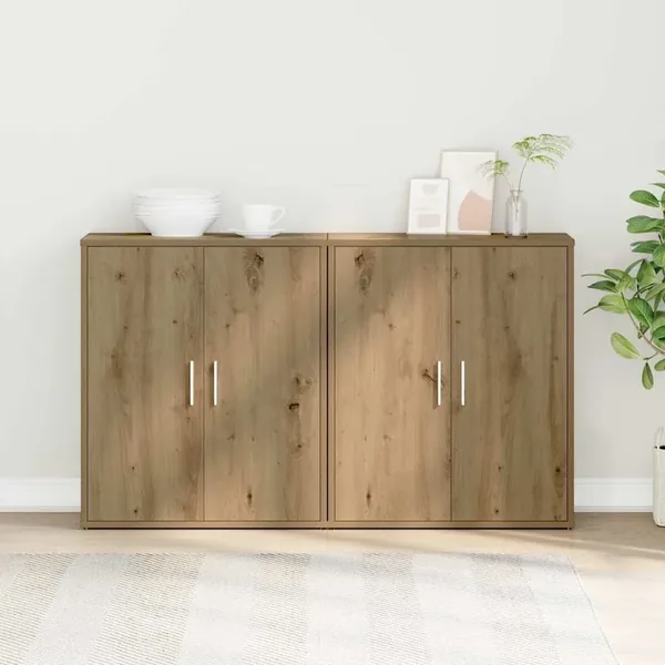 Buffet 2 pcs Chêne artisanal 60 x 31 x 70 cm Bois d'ingénierie