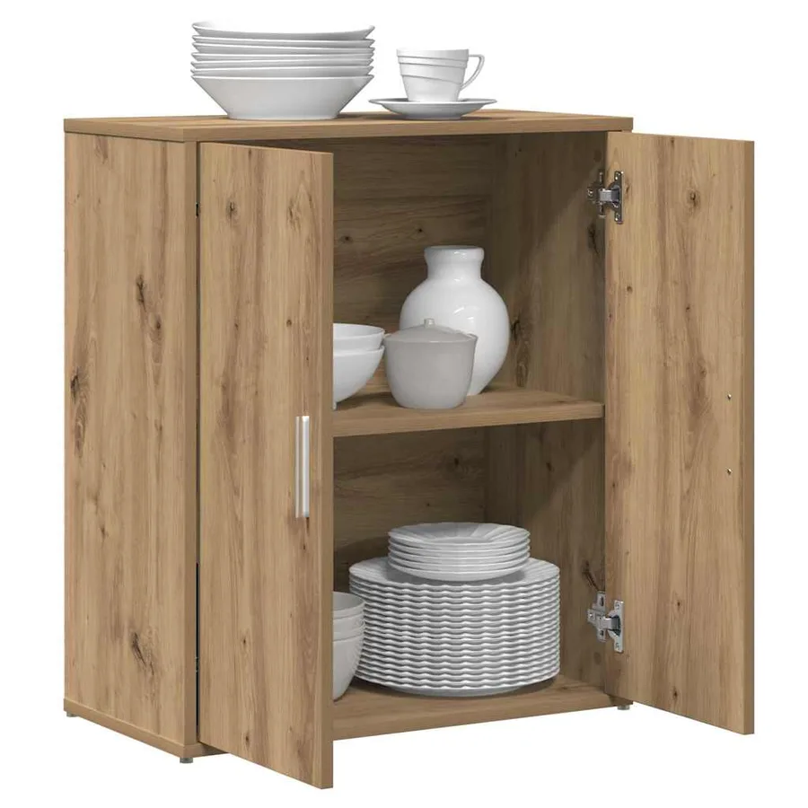 Buffet 2 pcs Chêne artisanal 60 x 31 x 70 cm Bois d'ingénierie - 3