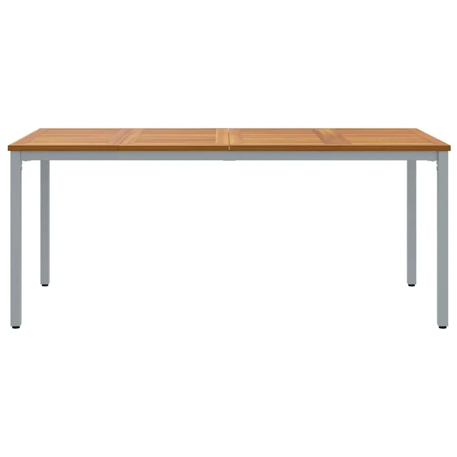 Table de jardin Naturel et gris 180 x 90 x 75 cm - 6