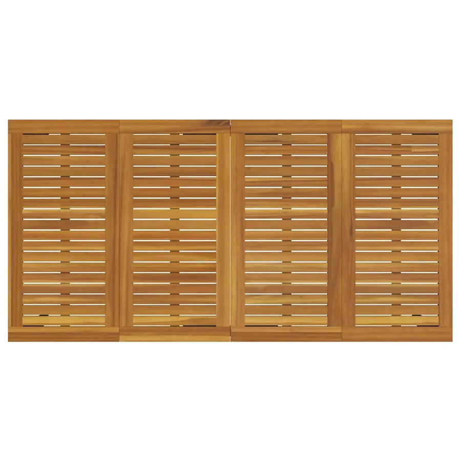 Table de jardin Naturel et gris 180 x 90 x 75 cm - 7