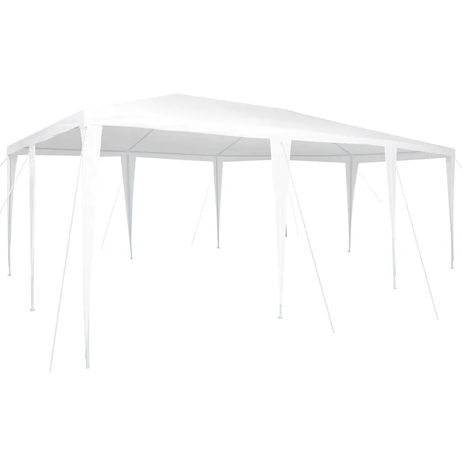 Tente de fête Blanc 600 x 400 x 266 cm Polyéthylène et acier - 2
