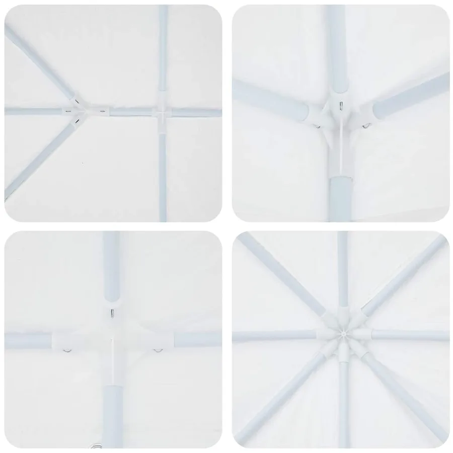 Tente de fête Blanc 600 x 400 x 266 cm Polyéthylène et acier - 6