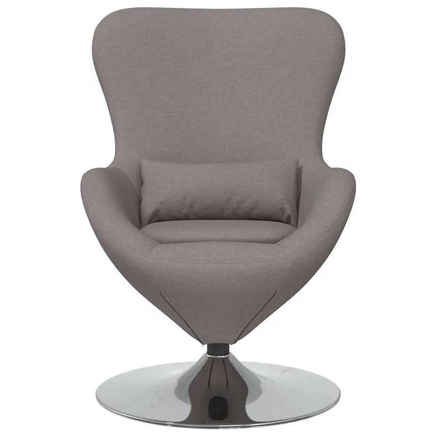 Fauteuil œuf Taupe 63 x 73 x 90 cm tissu - 4